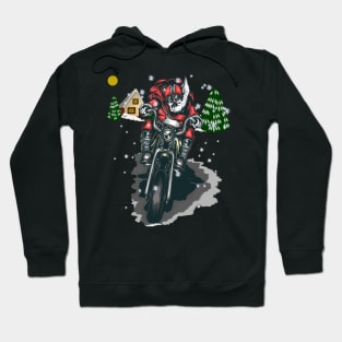 Christmas Biker Hoodie